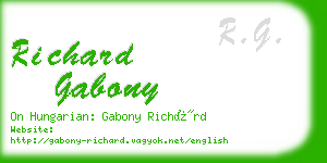 richard gabony business card